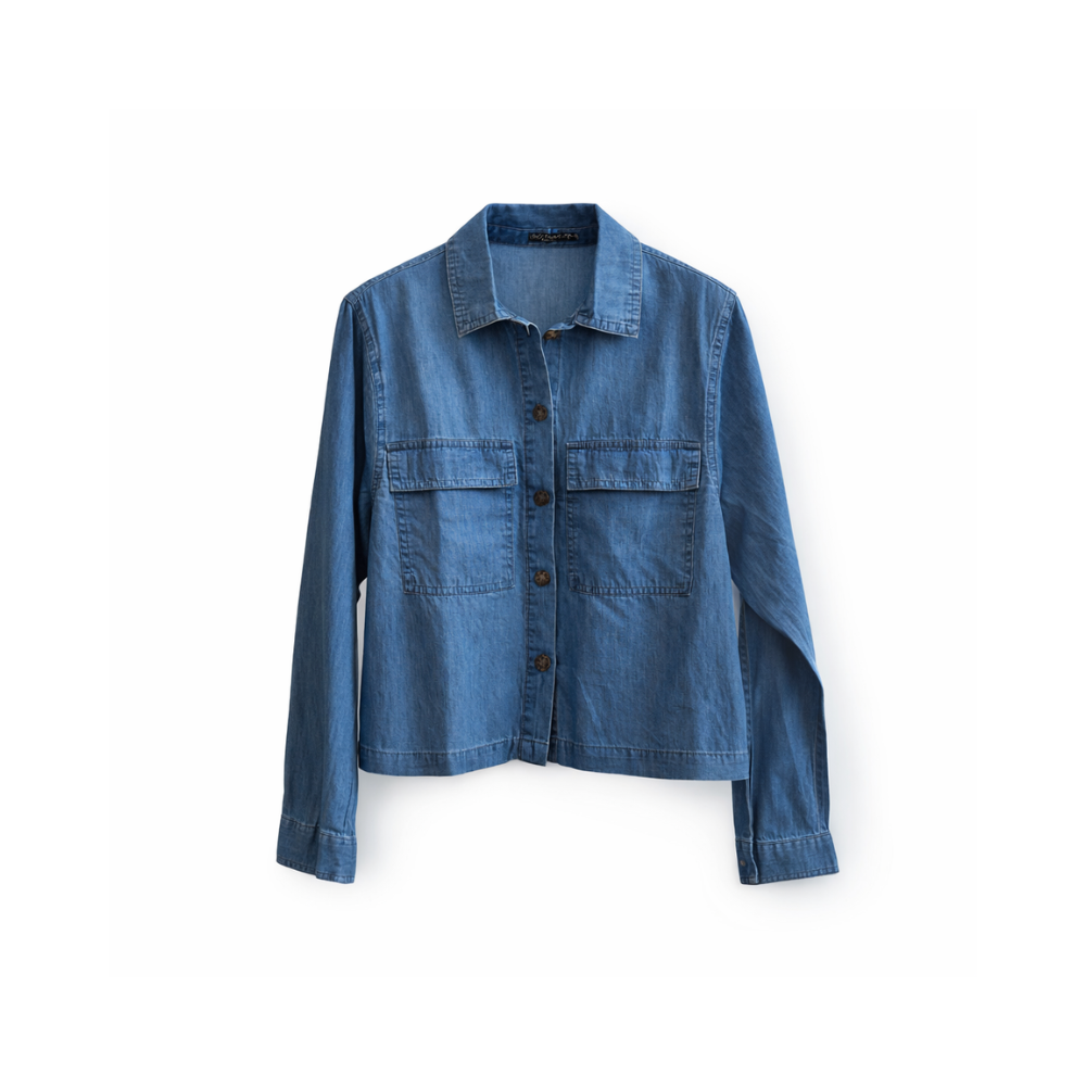 Camisa denim azul básica