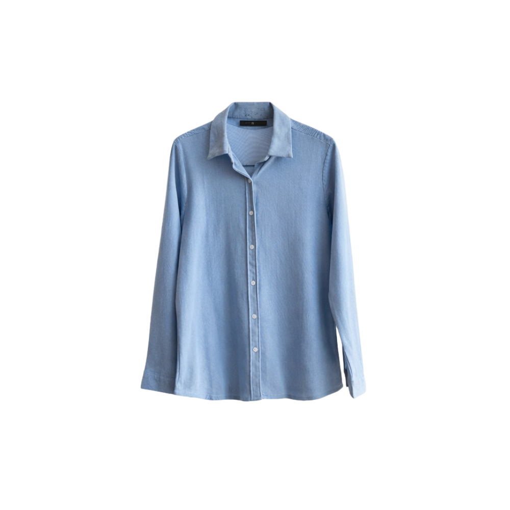 Camisa denim azul lavado claro