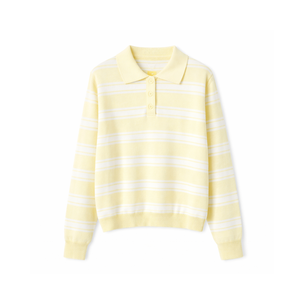 Jersey rayas botones amarillo